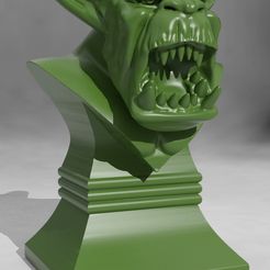 OrkyBust.jpg Free STL file Savage Orc Bust・3D printing idea to download
