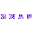 SNAP.stl Test SNAP font  3d letters  free download