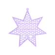 star_customisable_3lines.stl Customizable star with 2/3/4 TEXT FRAMES Remix
