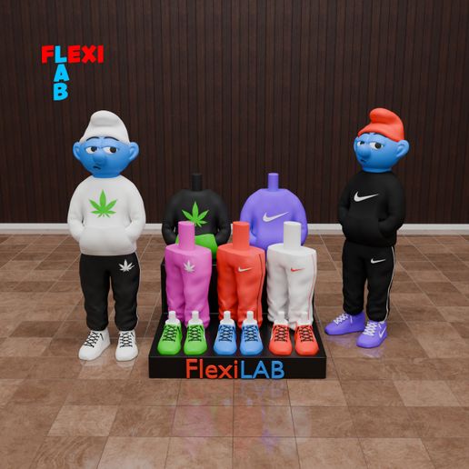 Ghetto-Smurfs-Urban-Vibes.jpg GHETTO SMURFS Urban Vibes Oldschool Style - Gangsta Smurfs - FLEXI LAB