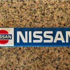 72fc18c0dd1c2ba64cd9c31b1a2aa262_preview_featured.jpg Free STL file Nissan Logo Sign・Template to download and 3D print