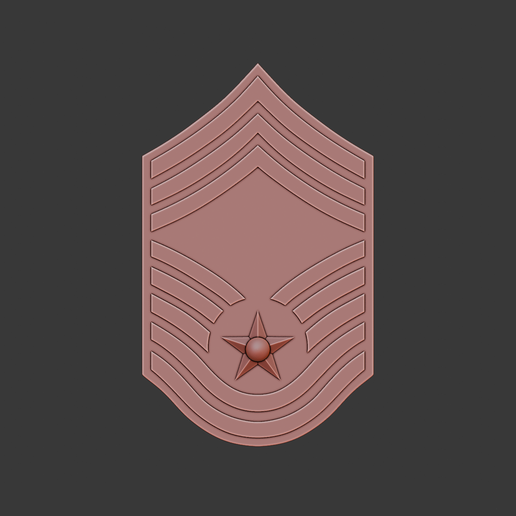 Chief Master Sergeant USAF 3d relief .stl file