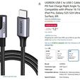 USB-C-Cable-UGREEN.jpg Samsung S9 FE - Soporte de pared para tablet de 10,9 pulgadas