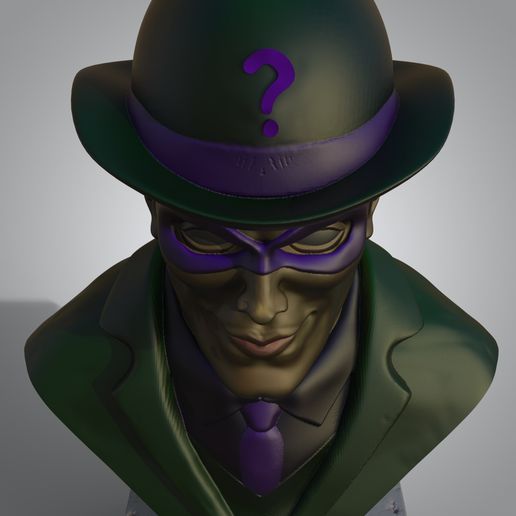 STL file THE RIDDLER BUST 👤 ・3D printable model to download・Cults