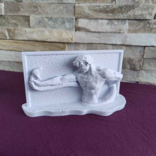 3MF file Relief of Athlete Wrestling Python, Discobolus Ancient Greek ...