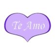 te_amo.stl Heart with letters that can be changed
