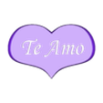 te_amo.stl Сердце с буквами, которые можно менять