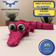 2.png ARTICULATED FLEXI CROCODILE MFP3D -NO SUPPORT - PRINT IN PLACE - SENSORY TOY-FIDGET