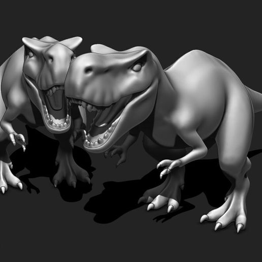 Tyrannosaurus Rex - Jurassic Dinosaur Sculpture 3D print model 3D model