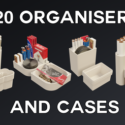 COMBINED.png Archivo STL Estuche / Organizador / Bandeja de liar 420 para hierba, porros y cigarrillos・Plan para descargar y imprimir en 3D