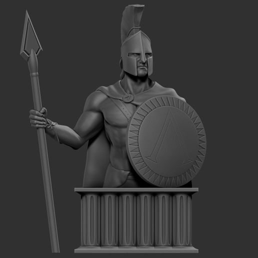 2.jpg Archivo 3D Escultura de un guerrero espartano en 3D・Objeto imprimible en 3D para descargar, ozinhow