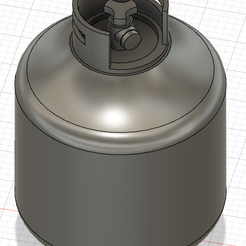 1_18-bombonne-de-propane-2.png Fichier STL 1/18 Bombonne de propane / Propane tank diecast・Modèle à télécharger et à imprimer en 3D