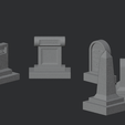 HS-Group.007.png Grave Markers, Set of 5 ( 28mm Scale )