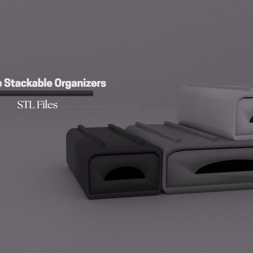 Stackable Modern Desk Organizers (2 Size Pack)