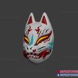 japan_kitsune_cosplay_mask_3dprint_02.jpg Japanese Fox Mask Demon Kitsune Cosplay Helmet STL File