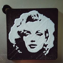 6008563516779492658.jpg Download free STL file Marilyn munroe portrait • 3D printer template, zeitbomb