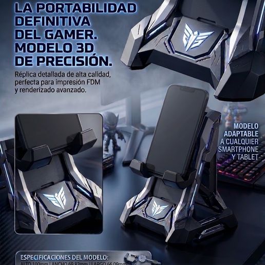 Soporte de Teléfono Gamer Futurista – Soporte para Smartphone