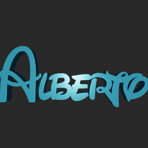 🪞 Alberto Name Sign SVG / STL – Personalized 3D Name for CNC, Laser ...