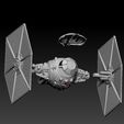 ScreenShot165.jpg Star Wars .stl Tie Fighter and Spare Parts .3D action figure .OBJ Kenner style.