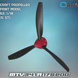 1718 3D PRINT MODEI SCALE AIRPLANE PROPELLER 1:18 MTV-34-1-A/175-200  3D printable model