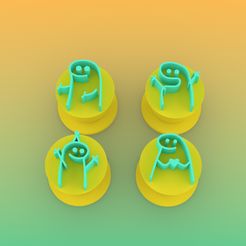 169.jpg STL file FLORK STAMPS, DEFORMITE -CARIMBINHOS FLORK, DEFORMITE・Template to download and 3D print