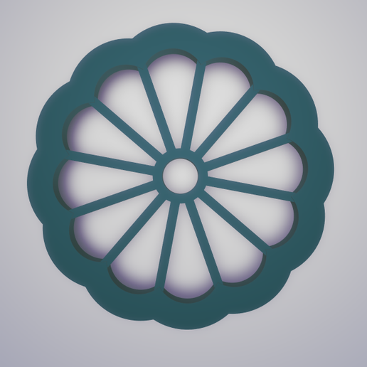 flower polymer clay cutter 5size 3D model