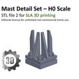 model-railway-ho-overhead-mast-base-detail-stl.jpg H0 Mast Detail Set - Foundation Base - DB Switch Box 1959