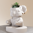 koala-bust-planter-3.png Koala bust planter pot flower vase stl 3d print file