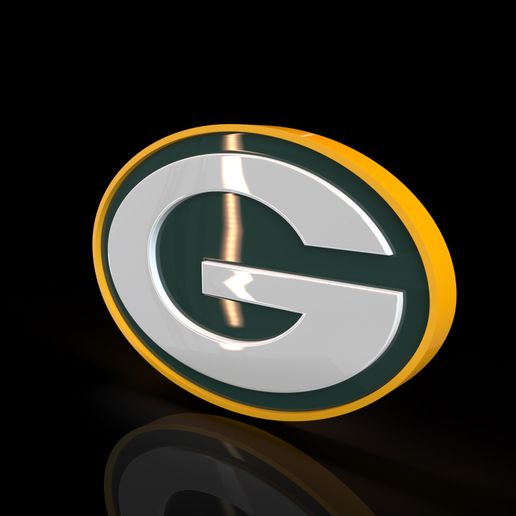 Green Bay Packers NFL Football Team Logo 3D Model