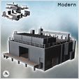 1-PREM.jpg Modern industrial building with roof access ladder, brick walls, and loading platform (14) - Modern WW2 WW1 World War Diaroma Wargaming RPG Mini Hobby