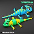 1.jpg ГИБКИЙ ШАРНИРНЫЙ ХАМЕЛЕОН, ПЕЧАТЬ НА МЕСТЕ С ПРЕДВАРИТЕЛЬНОЙ РАСКРАСКОЙ 3MF