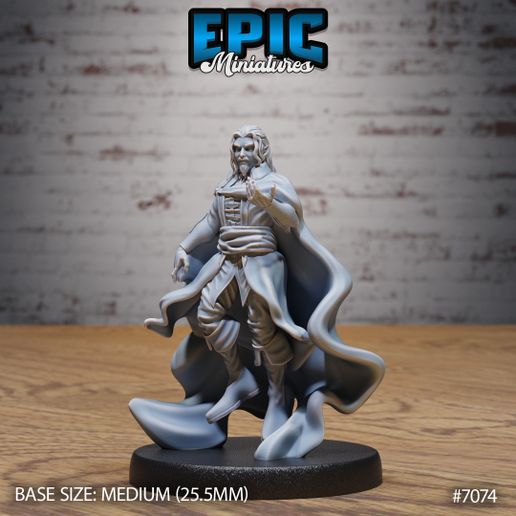 Vampire Blood Sorcerer ‧ DnD Miniature ‧ Tabletop Miniatures ‧ Gaming Monster ‧ 3D Model ‧ RPG ‧ DnDminis ‧ STL FILE