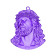 JEASUS.stl Pendente Cabeça de Jesus Diamante