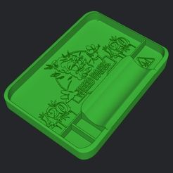 Captura-de-Pantalla-2023-08-10-a-las-18.21.00.jpg STL file WEEDPARK TRAY WEED TRAY 160X180X22 MM. GRINDERKING EASY PRINT PRINTING WITHOUT SUPPORTS READY TO PRINT・3D printer model to download