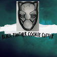 BLACK-PANTHER-COOKIE-CUTTER.png Marvel Comics Black Panther cookie/ biscuit/ cake cutter
