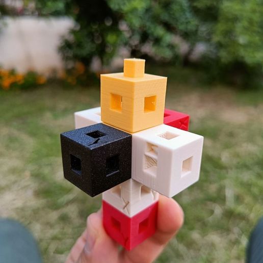 Calibration cube & kids counting interlocking block