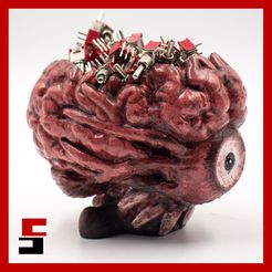 cults3D-13.jpg Brain Monster Pot Pen Holder Organiser Planter