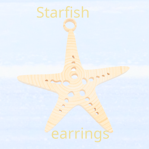 Starfish earrings 3D model