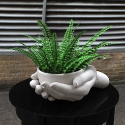 hand-pot-planter.jpg STL file Hand pot planter・3D print model to download
