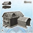 1.jpg Medieval house with ladder and stable for animals (8) - Medieval Gothic Feudal Old Archaic Saga 28mm 15mm