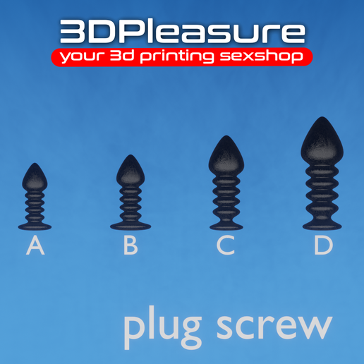 anal plug model SCREW STL File for 3D printingCults