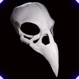 cuervo2.png Raven skull mask Máscara de craneo de cuervo