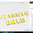CURA.png BRITANNIC BOLD font uppercase and lowercase 3D letters STL file