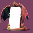 5.jpg 3D Cell Phone Holder - Epic Charizard