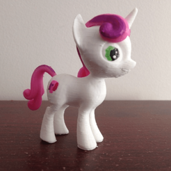 c990d68e338b58cced08bebfe01f5500_preview_featured.png Free STL file Sweetiebelle MLP Pony・Design to download and 3D print, arcandg