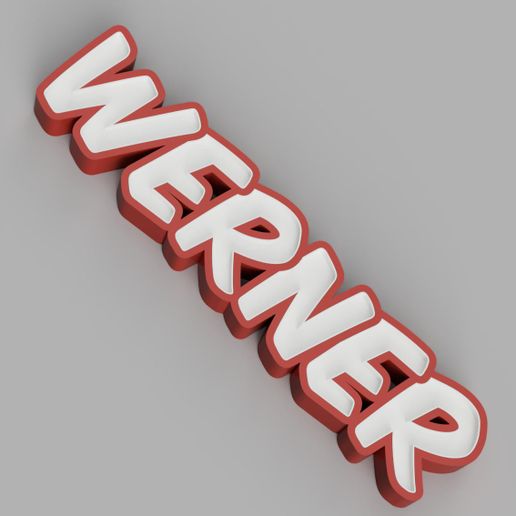 NAMELED WERNER - LED LAMP WITH NAME 3D model