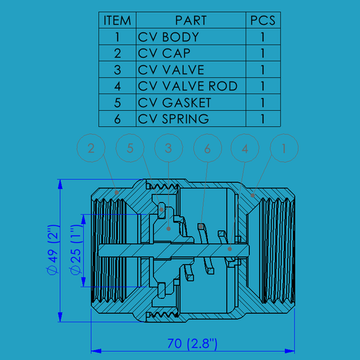 Check Valve Mechanism – Cutaway Model - Cults3D 3D Model | 3Drop