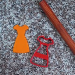 IMG-20210622-WA0058.jpg STL file dress fashion cookie cutter - vestido moda cortante galletitas・3D print model to download