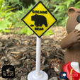 PATREON-3.png Free STL file COCAINE BEAR SIGN・3D printing idea to download