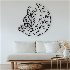 Conejo-en-la-luna.png Fichier STL Décoration murale Lapin sur la lune・Design pour imprimante 3D à télécharger